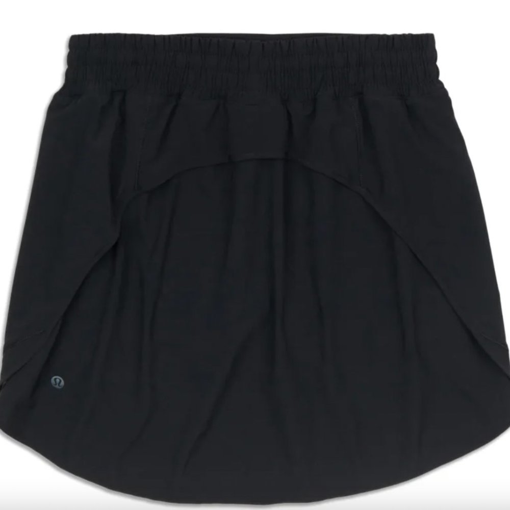 Black Lululemon Hotty Hot High-Rise Skirt